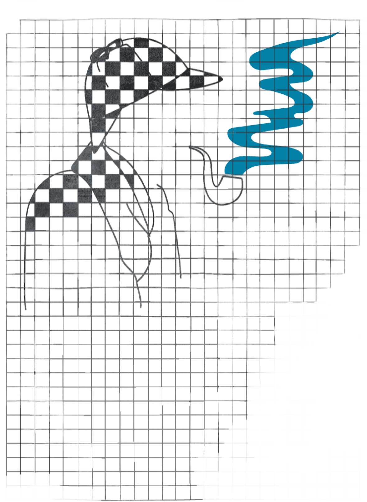 Illustration of man solving a crossword