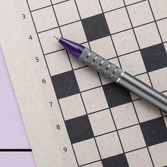 Cropped photo of a newspaper crossword